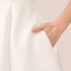 Adrianna Papell Sleeveless Mikado Fit And Flare Midi Dress With V-Back In Ivory 10 Adrianna Papell Sleeveless Mikado Fit And Flare Midi Dress With V-Back In Ivory -Glam Mirth Sales 041899070 AB194 Regular Lifestyle 7d258b1e 4f2b 4a02 b27b 42bae933b204