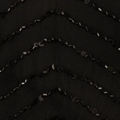 Adrianna Papell Art Deco Beaded Blouson Gown In Black -Glam Mirth Sales 091866700 BLK Regular Alternate