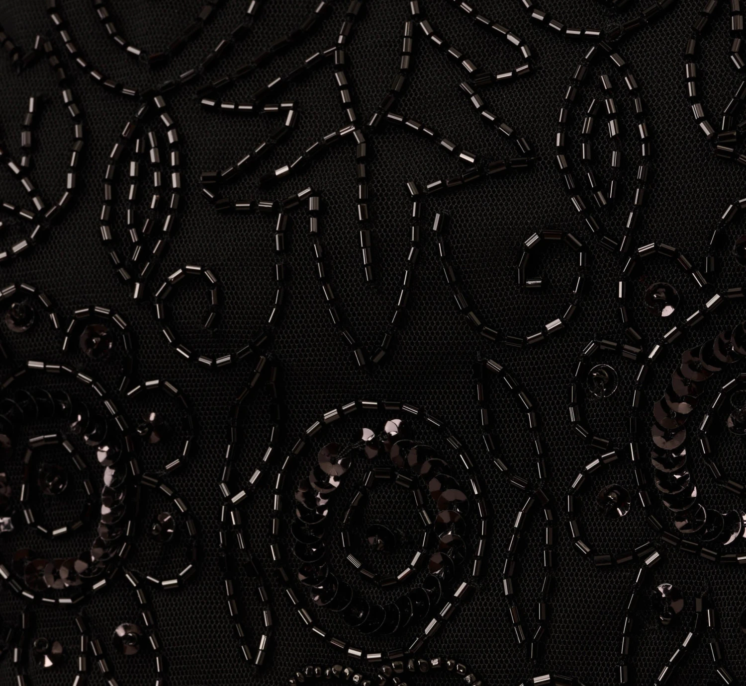 Adrianna Papell Short Sleeve Blouson Beaded Gown In Black 6 Adrianna Papell Short Sleeve Blouson Beaded Gown In Black - Image 6