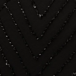 Adrianna Papell Art Deco Beaded Blouson Dress With Halter Neckline In Black Black -Glam Mirth Sales 191914100 BD002 Regular Alternate