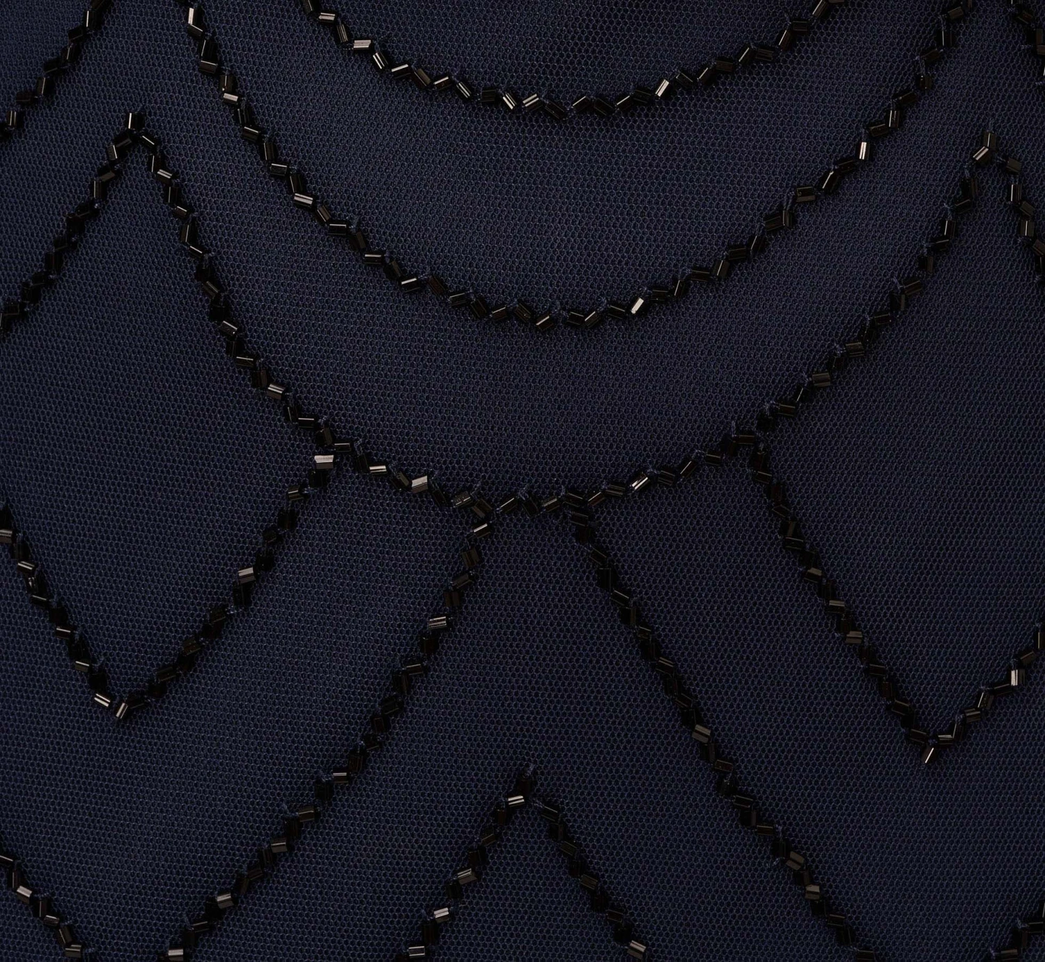 Adrianna Papell Short Sleeve Beaded Blouson Gown In Navy Black 6 Adrianna Papell Short Sleeve Beaded Blouson Gown In Navy Black - Image 6