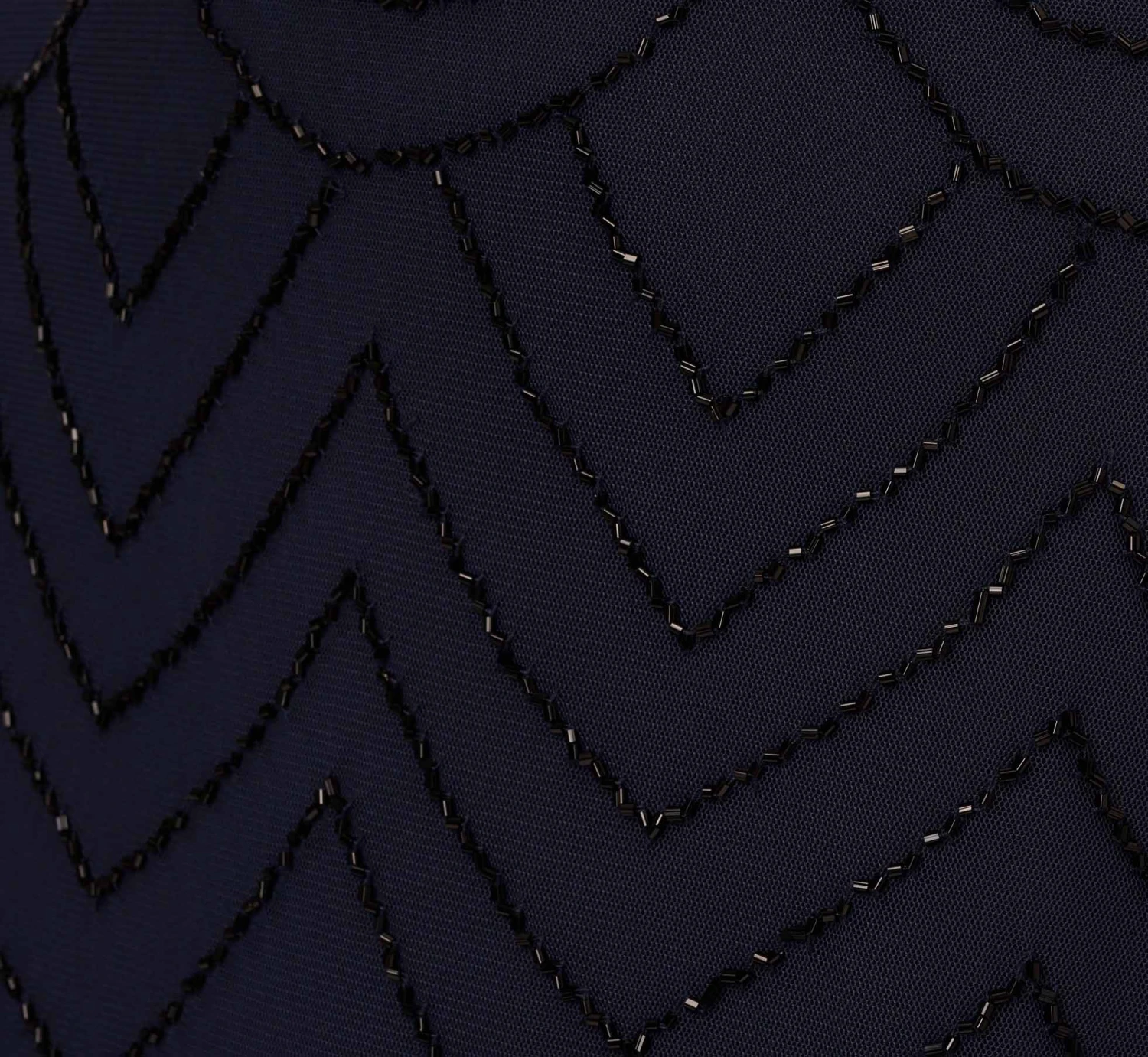 Adrianna Papell Plus Size Short Sleeve Beaded Blouson Gown In Navy Black 6 Adrianna Papell Plus Size Short Sleeve Beaded Blouson Gown In Navy Black - Image 6