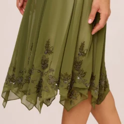 Vintage Beaded Midi Fairy Dress With Sharkbite Hem In Olive 9 Vintage Beaded Midi Fairy Dress With Sharkbite Hem In Olive -Glam Mirth Sales ADAE211301 AA371 Regular Lifestyle
