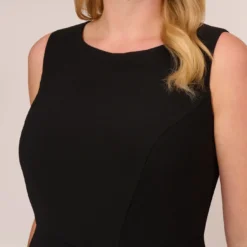 Adrianna Papell Plus Size Colorblock Jumpsuit With Skirt Overlay In Black Ivory 10 Adrianna Papell Plus Size Colorblock Jumpsuit With Skirt Overlay In Black Ivory -Glam Mirth Sales AP1D102896 AA019 Plus Detail