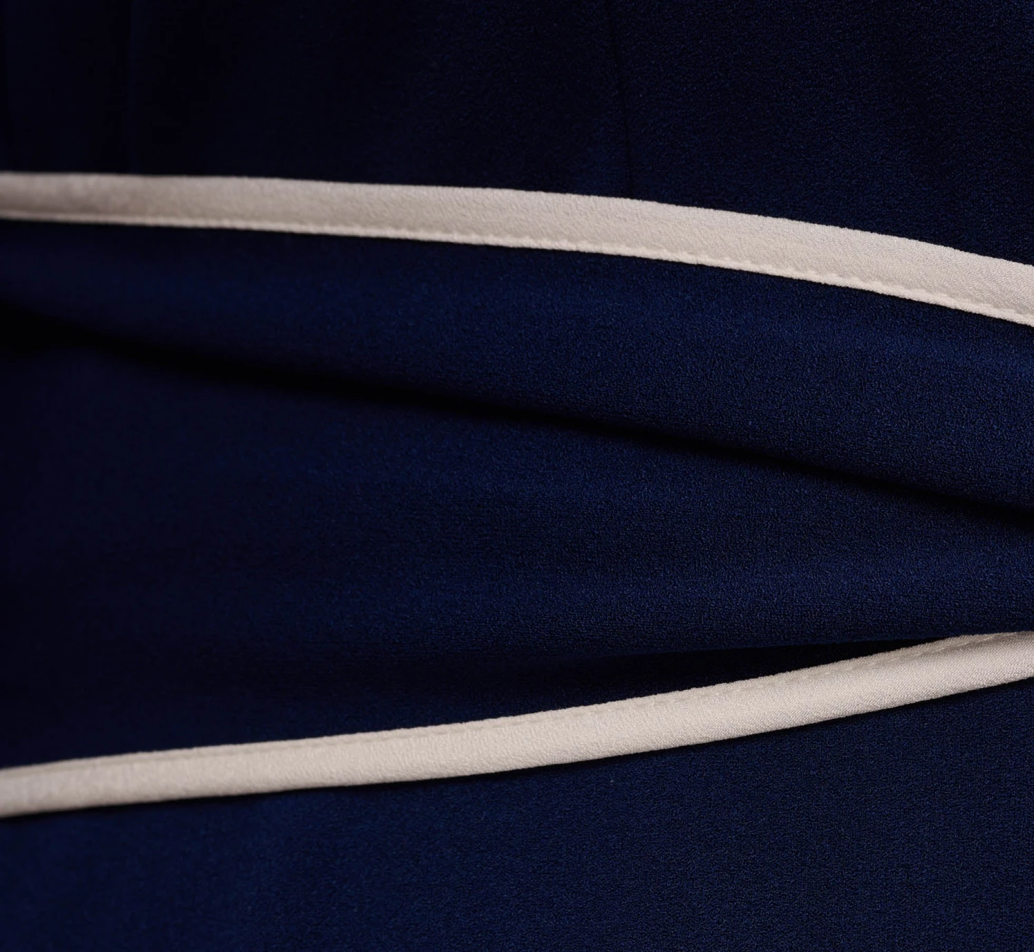 Adrianna Papell Plus Size Knit Crepe Tie Dress In Navy Sateen Ivory 6 Adrianna Papell Plus Size Knit Crepe Tie Dress In Navy Sateen Ivory - Image 6