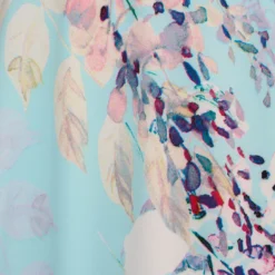 Adrianna Papell Floral Mock Neck Midi Dress In Light Blue Multi 12 Adrianna Papell Floral Mock Neck Midi Dress In Light Blue Multi -Glam Mirth Sales AP1D104505 AB481 Regular Alternate