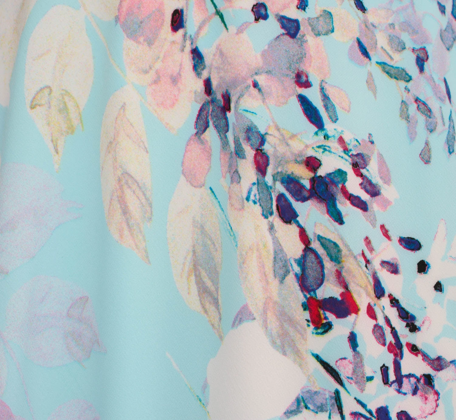 Adrianna Papell Floral Mock Neck Midi Dress In Light Blue Multi 6 Adrianna Papell Floral Mock Neck Midi Dress In Light Blue Multi - Image 6