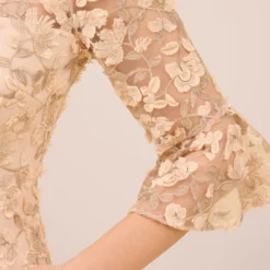 Adrianna Papell Metallic Embroidered Sheath Dress In Blush 11 Adrianna Papell Metallic Embroidered Sheath Dress In Blush -Glam Mirth Sales AP1D104511 AD684 Regular Lifestyle