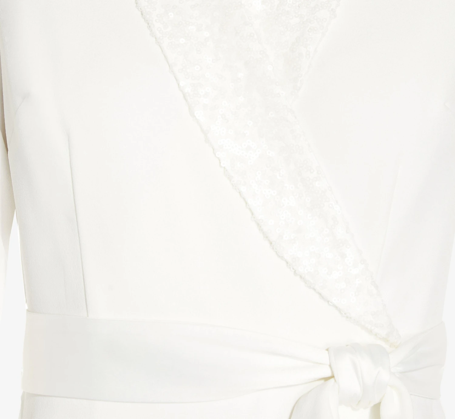 Adrianna Papell Sequin Collar Tuxedo Dress In Ivory 6 Adrianna Papell Sequin Collar Tuxedo Dress In Ivory - Image 6