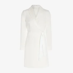 Adrianna Papell Sequin Collar Tuxedo Dress In Ivory 10 Adrianna Papell Sequin Collar Tuxedo Dress In Ivory -Glam Mirth Sales AP1D104563 AA194 Regular Flat