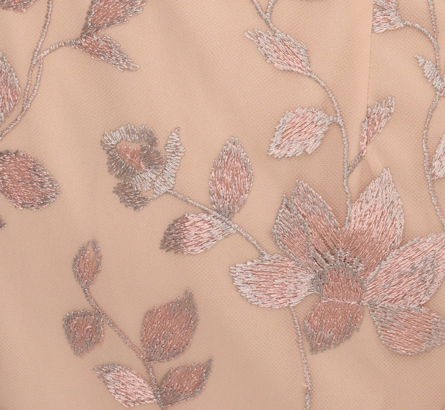 Adrianna Papell Floral Embroidered Sheath Dress With Scalloped Detail In Champagne Multi 7 Adrianna Papell Floral Embroidered Sheath Dress With Scalloped Detail In Champagne Multi - Image 7