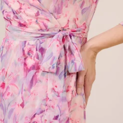 Adrianna Papell Floral-Printed Chiffon Short Dress In Pink Multi 11 Adrianna Papell Floral-Printed Chiffon Short Dress In Pink Multi -Glam Mirth Sales AP1D104650 AE970 Regular Lifestyle