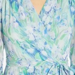 Adrianna Papell Floral-Printed Chiffon Short Dress In Blue Multi 9 Adrianna Papell Floral-Printed Chiffon Short Dress In Blue Multi -Glam Mirth Sales AP1D104650 AA461 Regular Detail