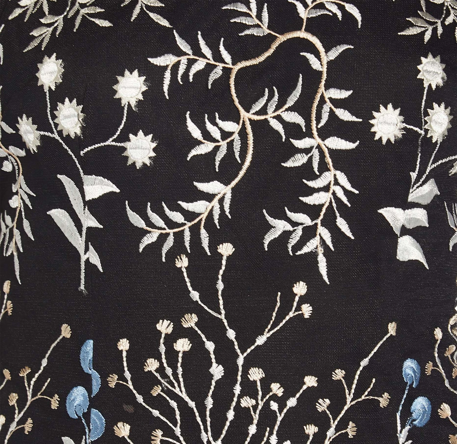 Adrianna Papell Embroidered Three Quarter Sleeve Short Sheath Dress With Bell Sleeves In Blue Multi 6 Adrianna Papell Embroidered Three Quarter Sleeve Short Sheath Dress With Bell Sleeves In Blue Multi - Image 6