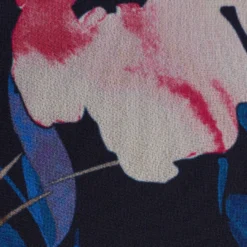 Adrianna Papell Floral-Print Cropped Jumpsuit With Chiffon Overlay In Navy Multi 11 Adrianna Papell Floral-Print Cropped Jumpsuit With Chiffon Overlay In Navy Multi -Glam Mirth Sales AP1D104734 AA980 Regular Alternate