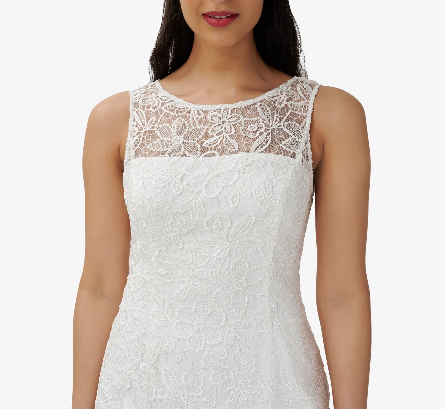 Adrianna Papell Guipure Lace Short Sheath Dress In Ivory 4 Adrianna Papell Guipure Lace Short Sheath Dress In Ivory - Image 4
