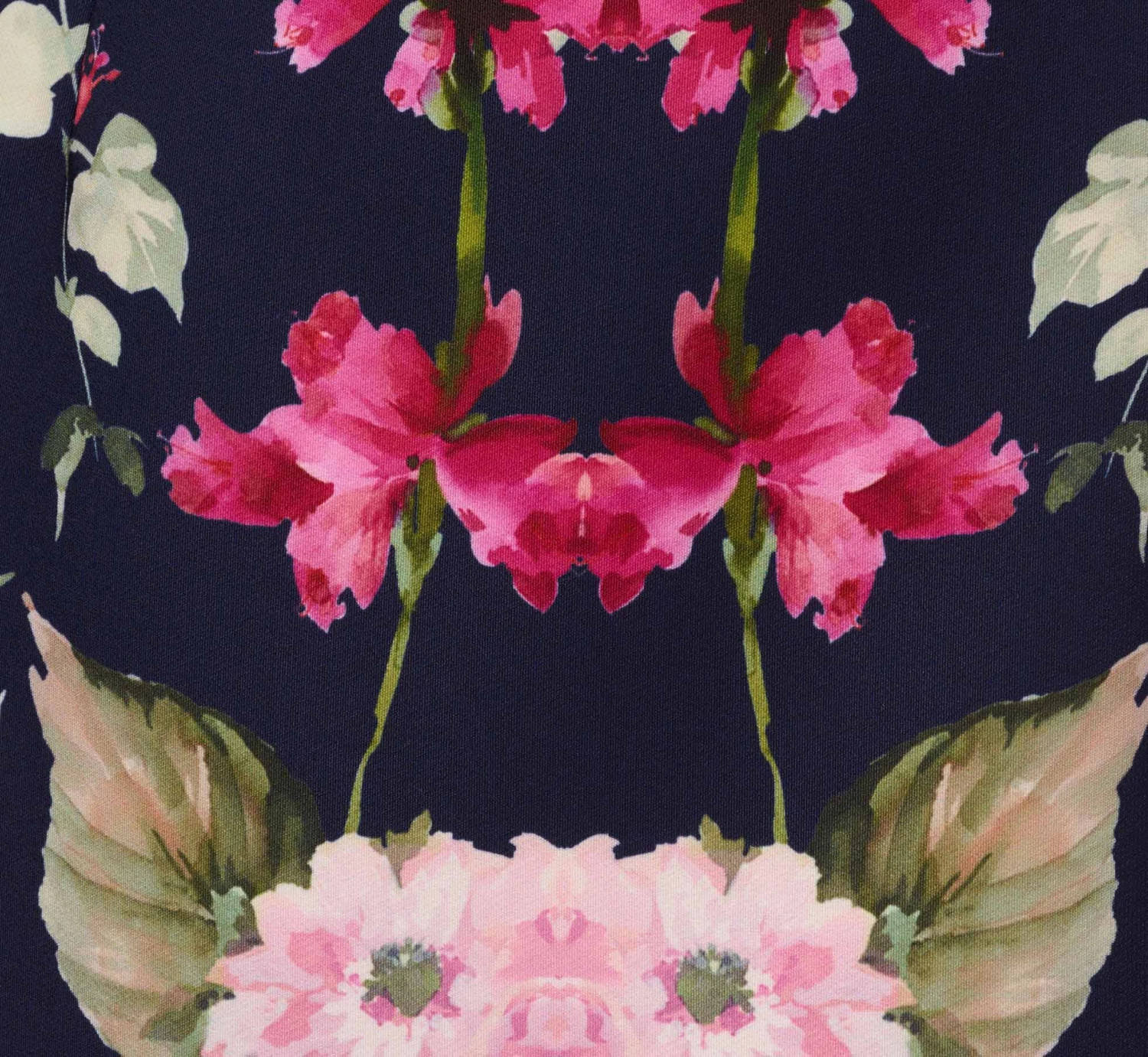 Adrianna Papell Floral-Print Crepe Midi-Length Sheath Dress In Navy Multi 4 Adrianna Papell Floral-Print Crepe Midi-Length Sheath Dress In Navy Multi - Image 4