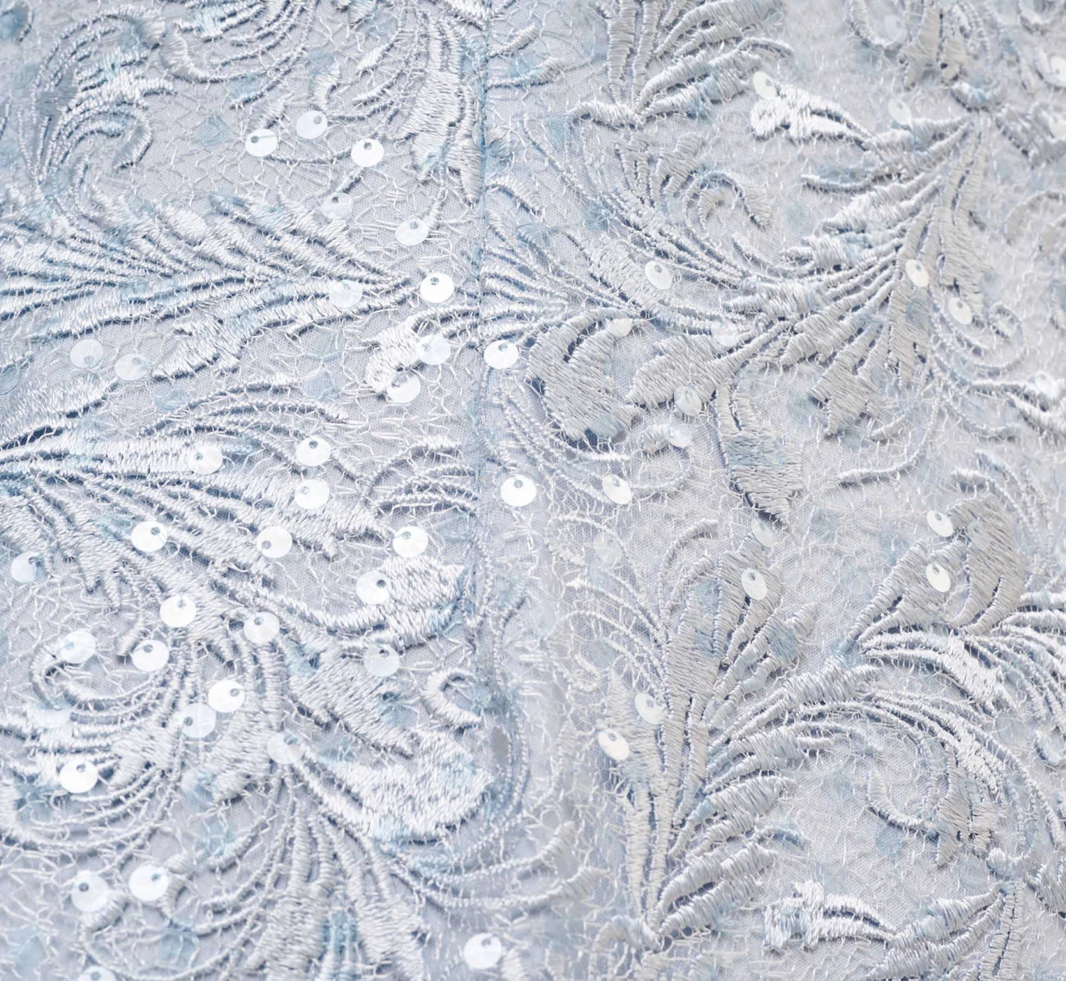 Adrianna Papell Sequined And Guipure Lace Illusion Short Sheath Cocktail Dress In Skyway 6 Adrianna Papell Sequined And Guipure Lace Illusion Short Sheath Cocktail Dress In Skyway - Image 6