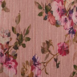 Adrianna Papell Floral-Print Metallic Crinkled Mesh Midi-Length Blouson Dress In Rose Multi 12 Adrianna Papell Floral-Print Metallic Crinkled Mesh Midi-Length Blouson Dress In Rose Multi -Glam Mirth Sales AP1D104919 AE590 Regular Alternate