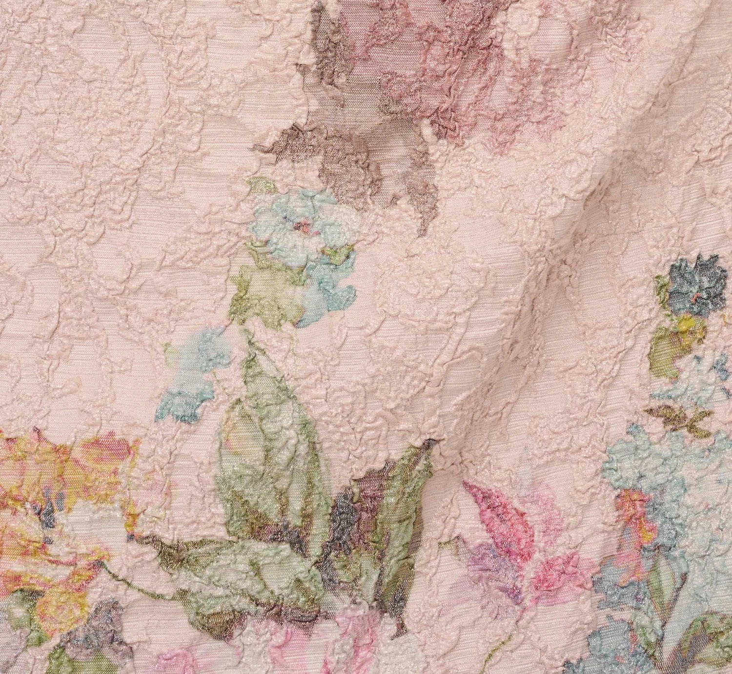 Adrianna Papell Floral Matelasse Sheath Dress With Draped Details In Marble Multi 4 Adrianna Papell Floral Matelasse Sheath Dress With Draped Details In Marble Multi - Image 4