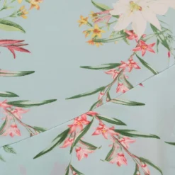 Adrianna Papell Floral Print Stretch Chiffon Tiered Ruffled Midi-Length Dress In Mint Smoke 12 Adrianna Papell Floral Print Stretch Chiffon Tiered Ruffled Midi-Length Dress In Mint Smoke -Glam Mirth Sales AP1D104953 AH484 Regular Alternate