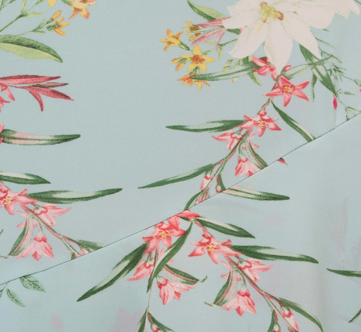 Adrianna Papell Floral Print Stretch Chiffon Tiered Ruffled Midi-Length Dress In Mint Smoke 6 Adrianna Papell Floral Print Stretch Chiffon Tiered Ruffled Midi-Length Dress In Mint Smoke - Image 6