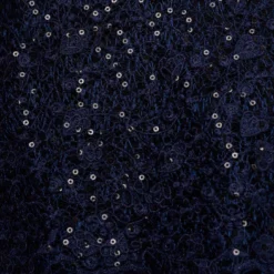 Adrianna Papell Plus Size Sequined Guipure Lace Popover Stretch Knit Crepe Short Sheath Dress In Navy -Glam Mirth Sales AP1D104957 AC412 Plus Alternate