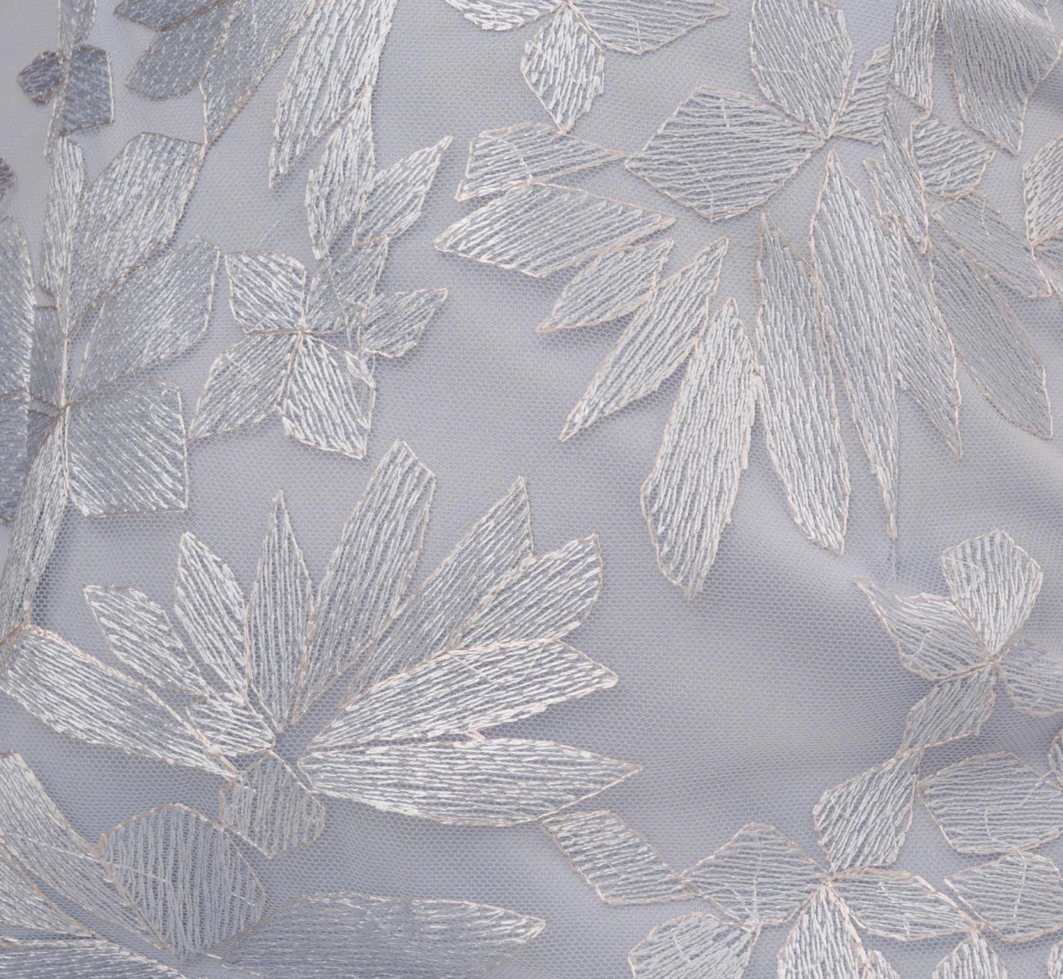 Adrianna Papell Floral Embroidered Sheath Dress With Short Sleeves In Blue Breeze 6 Adrianna Papell Floral Embroidered Sheath Dress With Short Sleeves In Blue Breeze - Image 6