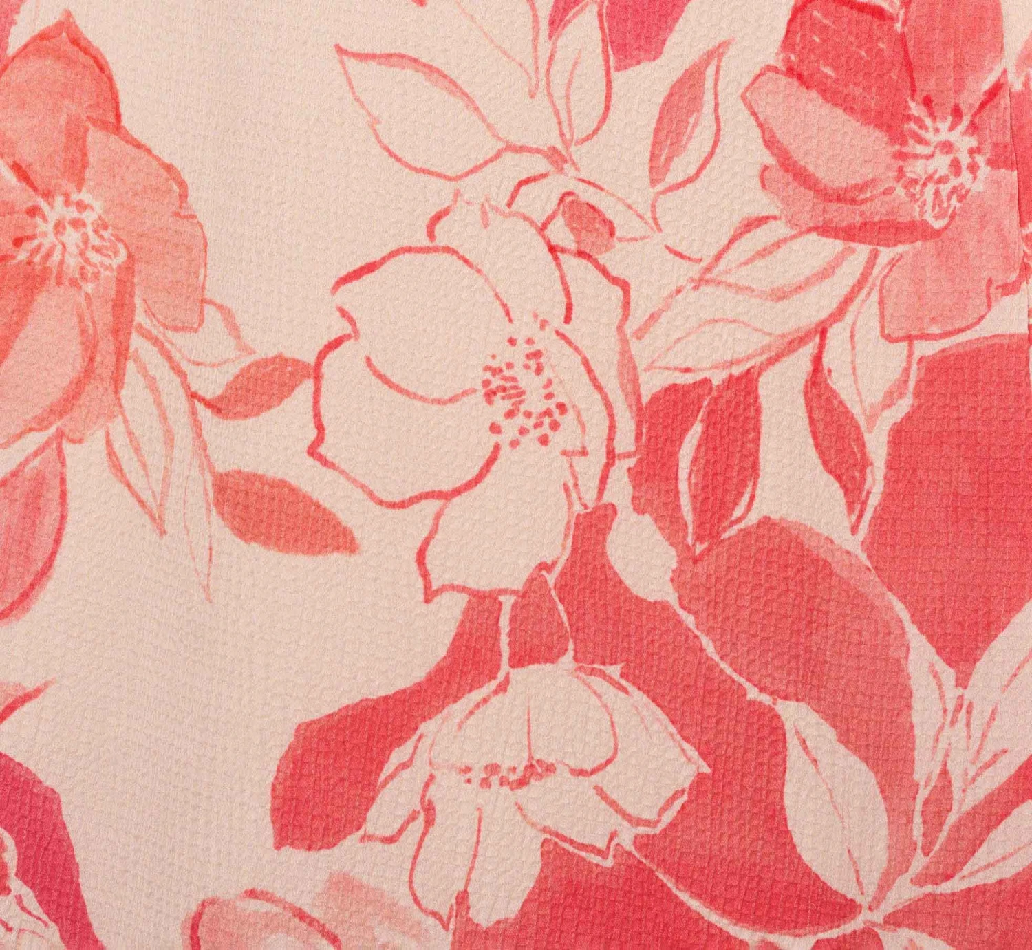 Adrianna Papell Floral Printed Midi Dress With Flutter Sleeves In Coral Ecru 4 Adrianna Papell Floral Printed Midi Dress With Flutter Sleeves In Coral Ecru - Image 4