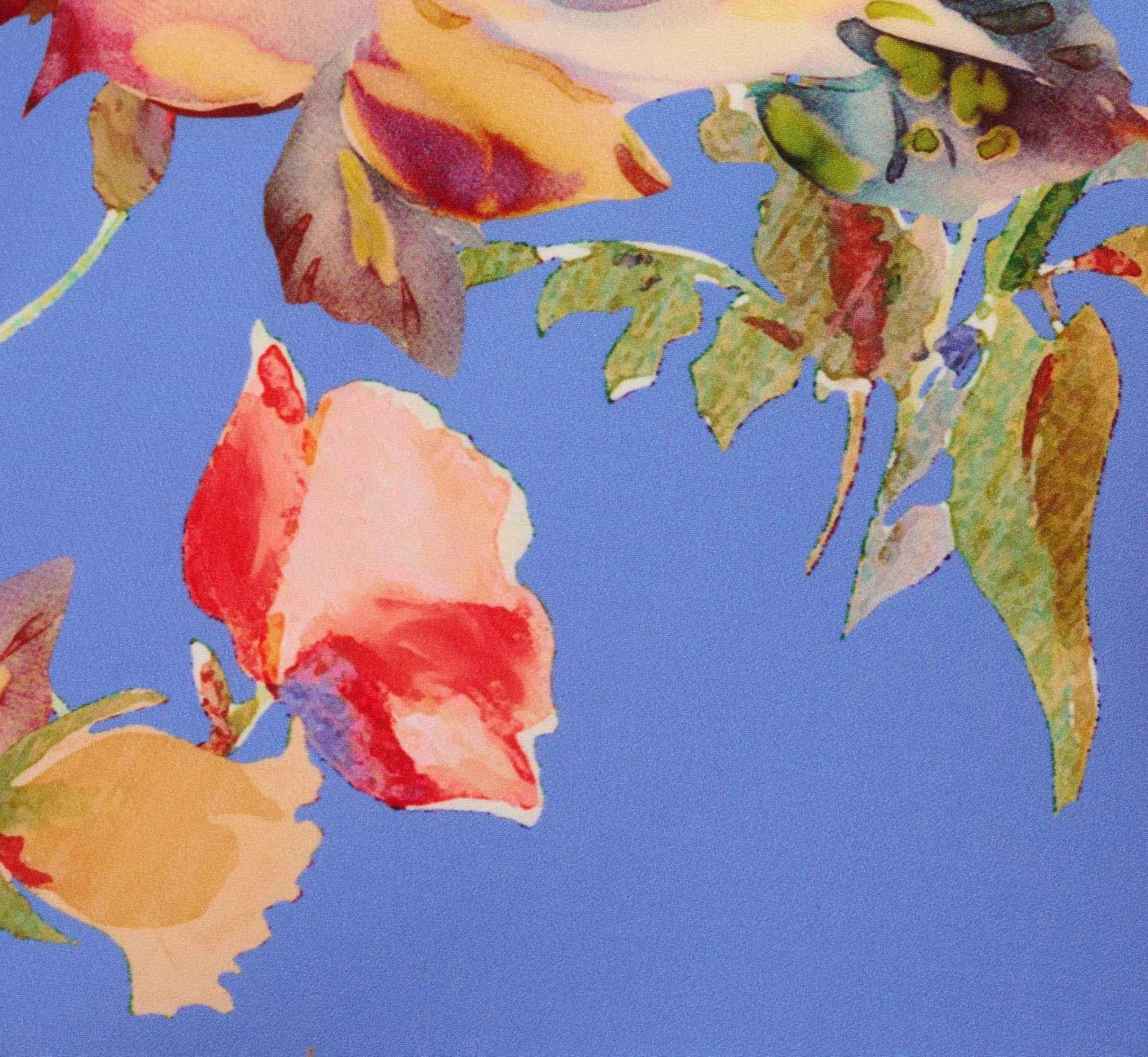 Adrianna Papell Floral Print Faux Wrap Halter Dress With Ruffle Details In Peri Multi 6 Adrianna Papell Floral Print Faux Wrap Halter Dress With Ruffle Details In Peri Multi - Image 6