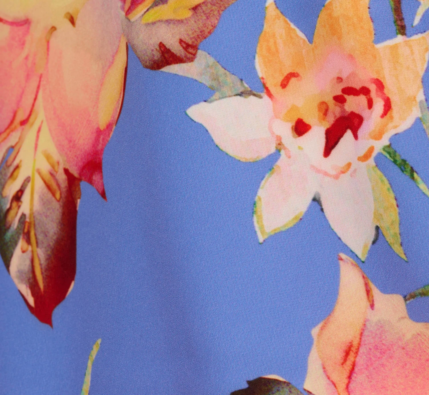 Adrianna Papell Plus Size Flutter Sleeve Floral Print Dress With Tie Front In Peri Multi 6 Adrianna Papell Plus Size Flutter Sleeve Floral Print Dress With Tie Front In Peri Multi - Image 6