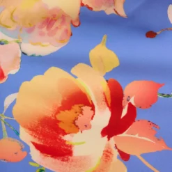 Adrianna Papell Flutter Sleeve Floral Print Dress With Tie Front In Peri Multi 12 Adrianna Papell Flutter Sleeve Floral Print Dress With Tie Front In Peri Multi -Glam Mirth Sales AP1D105008 AC494 Regular Alternate