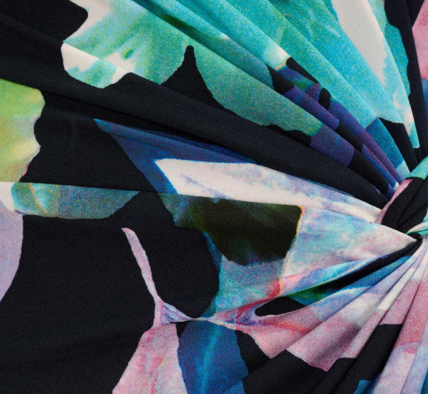 Adrianna Papell Floral Knotted Sheath Dress With Elbow-Length Sleeves In Dark Navy Multi 4 Adrianna Papell Floral Knotted Sheath Dress With Elbow-Length Sleeves In Dark Navy Multi - Image 4