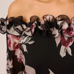 Adrianna Papell Off The Shoulder Jumpsuit With Floral Embroidered Bodice In Black Multi 10 Adrianna Papell Off The Shoulder Jumpsuit With Floral Embroidered Bodice In Black Multi -Glam Mirth Sales AP1D105037 AA963 Regular Lifestyle