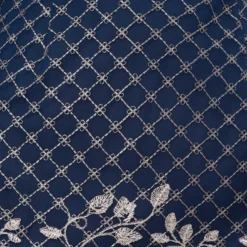 Adrianna Papell Floral Lattice Embroidered Sheath Dress With Sheer Sleeves In Navy Ivory 11 Adrianna Papell Floral Lattice Embroidered Sheath Dress With Sheer Sleeves In Navy Ivory -Glam Mirth Sales AP1D105044 BH980 Regular Alternate