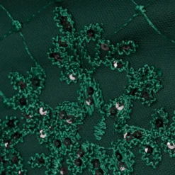 Adrianna Papell Embroidered Sequin Dress With Sheer Bell Sleeves In Deep Forest 13 Adrianna Papell Embroidered Sequin Dress With Sheer Bell Sleeves In Deep Forest -Glam Mirth Sales AP1D105083 AH303 Regular Alternate