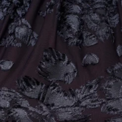 Adrianna Papell Velvet Burnout Floral Short Sleeve Dress With Mock Neck In Midnight -Glam Mirth Sales AP1D105087 AB411 Regular Alternate