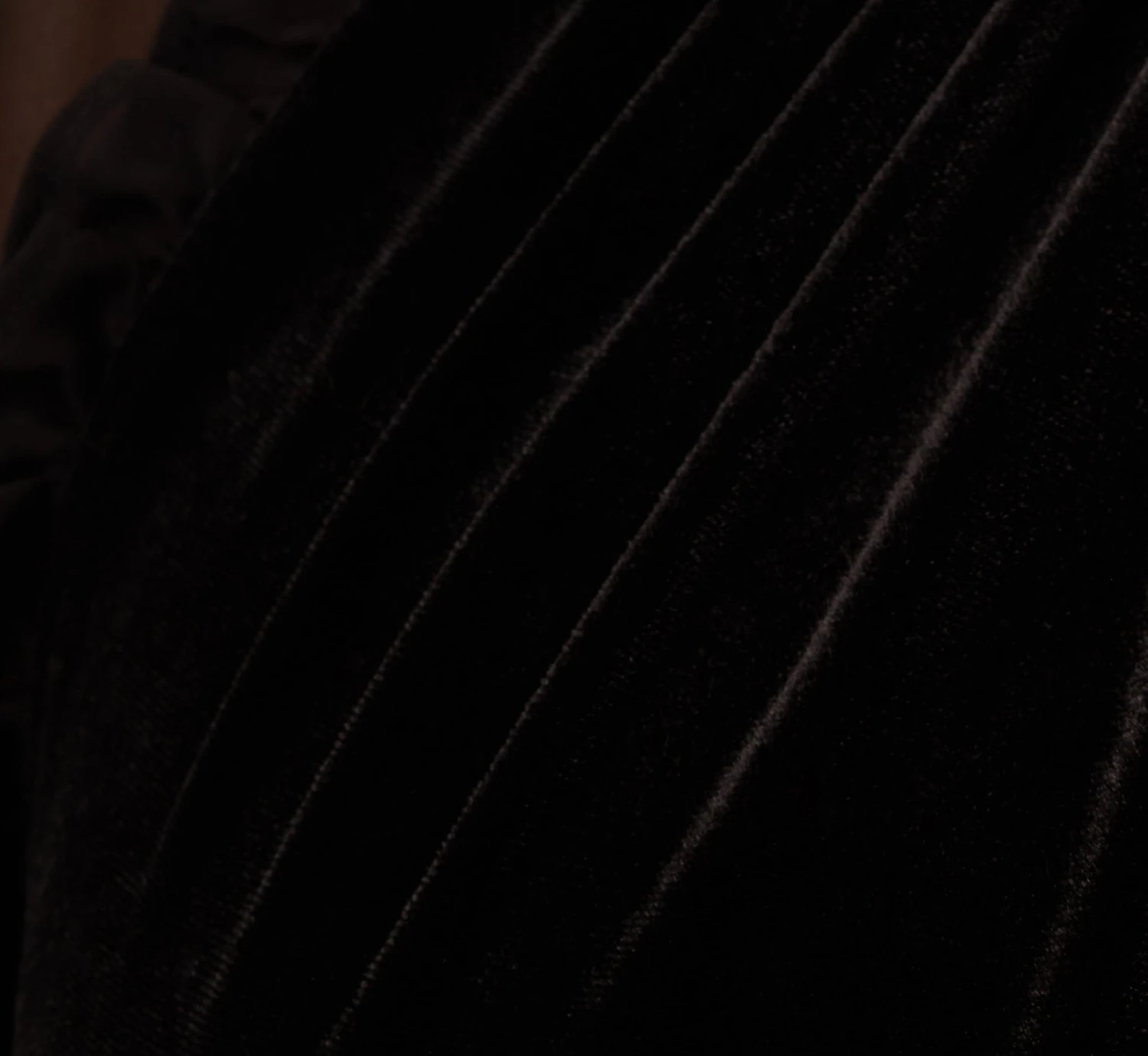 Adrianna Papell Mock Neck Velvet Dress With Sheer Short Sleeves In Black 6 Adrianna Papell Mock Neck Velvet Dress With Sheer Short Sleeves In Black - Image 6