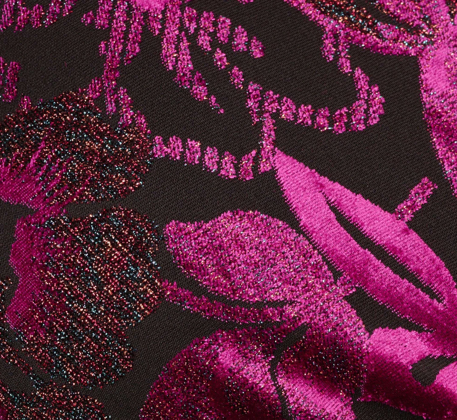 Adrianna Papell Metallic Burnout Velvet Dress With Shirred Details In Black Violet 7 Adrianna Papell Metallic Burnout Velvet Dress With Shirred Details In Black Violet - Image 7