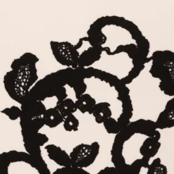 Adrianna Papell Sleeveless Peplum Jumpsuit With Scroll Lace Details In Ivory Black 11 Adrianna Papell Sleeveless Peplum Jumpsuit With Scroll Lace Details In Ivory Black -Glam Mirth Sales AP1D105210 AA173 Regular Alternate