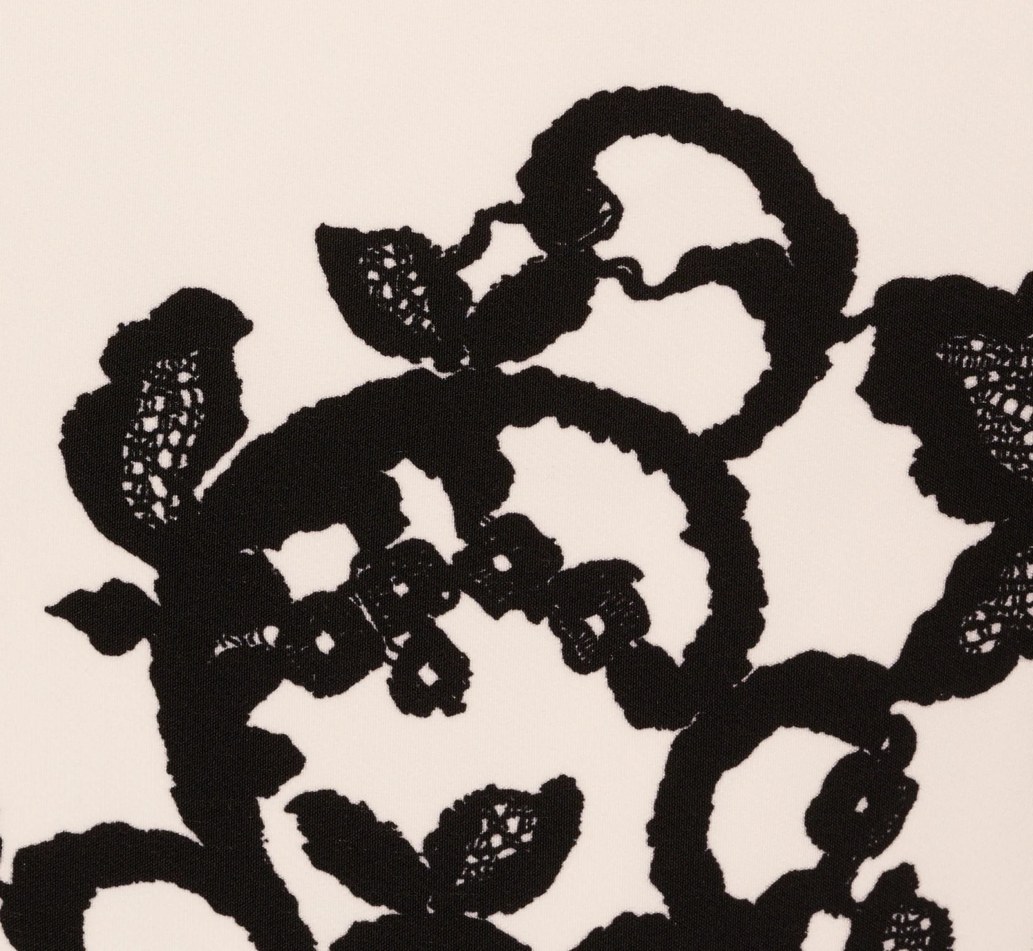 Adrianna Papell Sleeveless Peplum Jumpsuit With Scroll Lace Details In Ivory Black 6 Adrianna Papell Sleeveless Peplum Jumpsuit With Scroll Lace Details In Ivory Black - Image 6