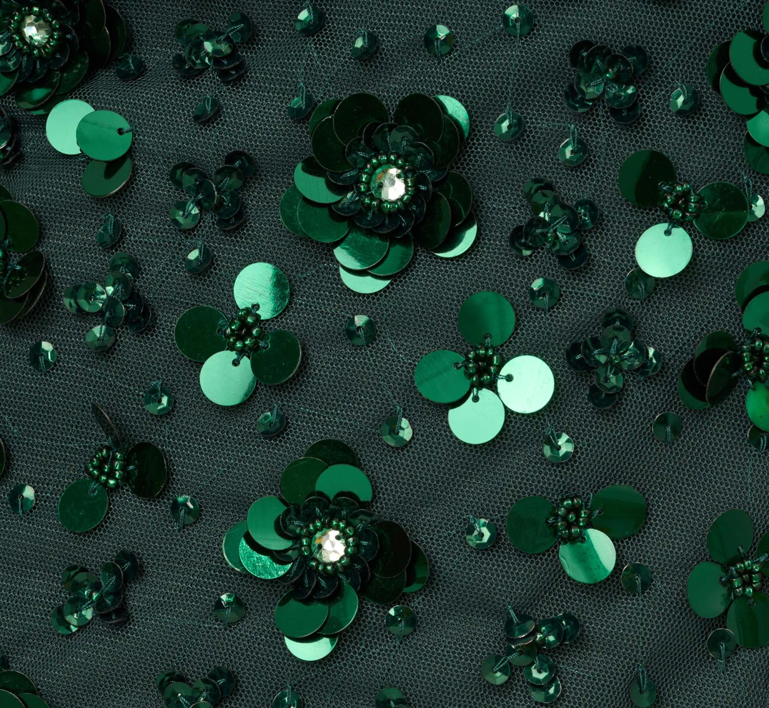 Adrianna Papell Off Shoulder Dress With Floral Embellishment In Dusty Emerald 5 Adrianna Papell Off Shoulder Dress With Floral Embellishment In Dusty Emerald - Image 5