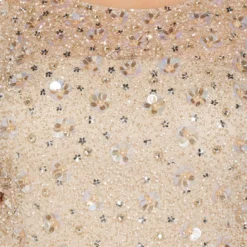 Adrianna Papell Plus Size Beaded Cocktail Dress In Biscotti 11 Adrianna Papell Plus Size Beaded Cocktail Dress In Biscotti -Glam Mirth Sales AP1E207750 AG273 Plus Detail