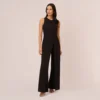 Adrianna Papell Sleeveless Asymmetrical Jumpsuit In Black