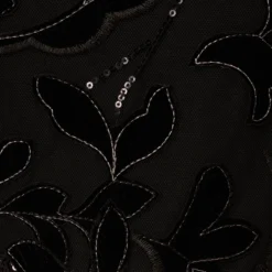 Adrianna Papell Tulle Halter Party Dress With Velvet Accents In Black 12 Adrianna Papell Tulle Halter Party Dress With Velvet Accents In Black -Glam Mirth Sales AP1E208360 AA002 Regular Alternate