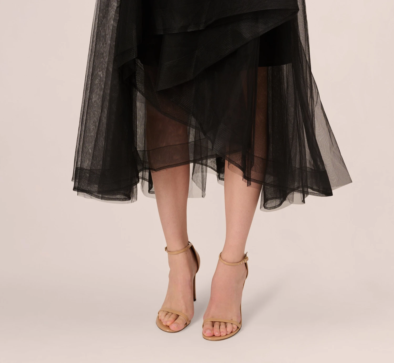 Adrianna Papell Tulle Halter Party Dress With Velvet Accents In Black 4 Adrianna Papell Tulle Halter Party Dress With Velvet Accents In Black - Image 4