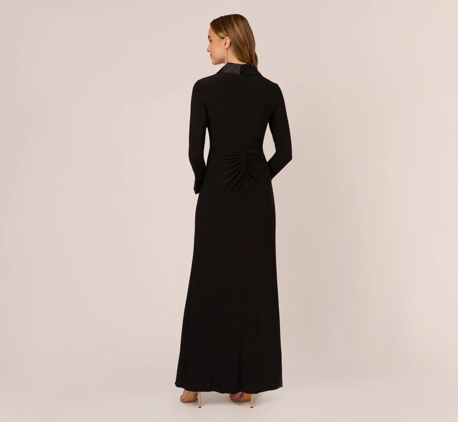 Adrianna Papell Tuxedo Mermaid Gown In Black 5 Adrianna Papell Tuxedo Mermaid Gown In Black - Image 5