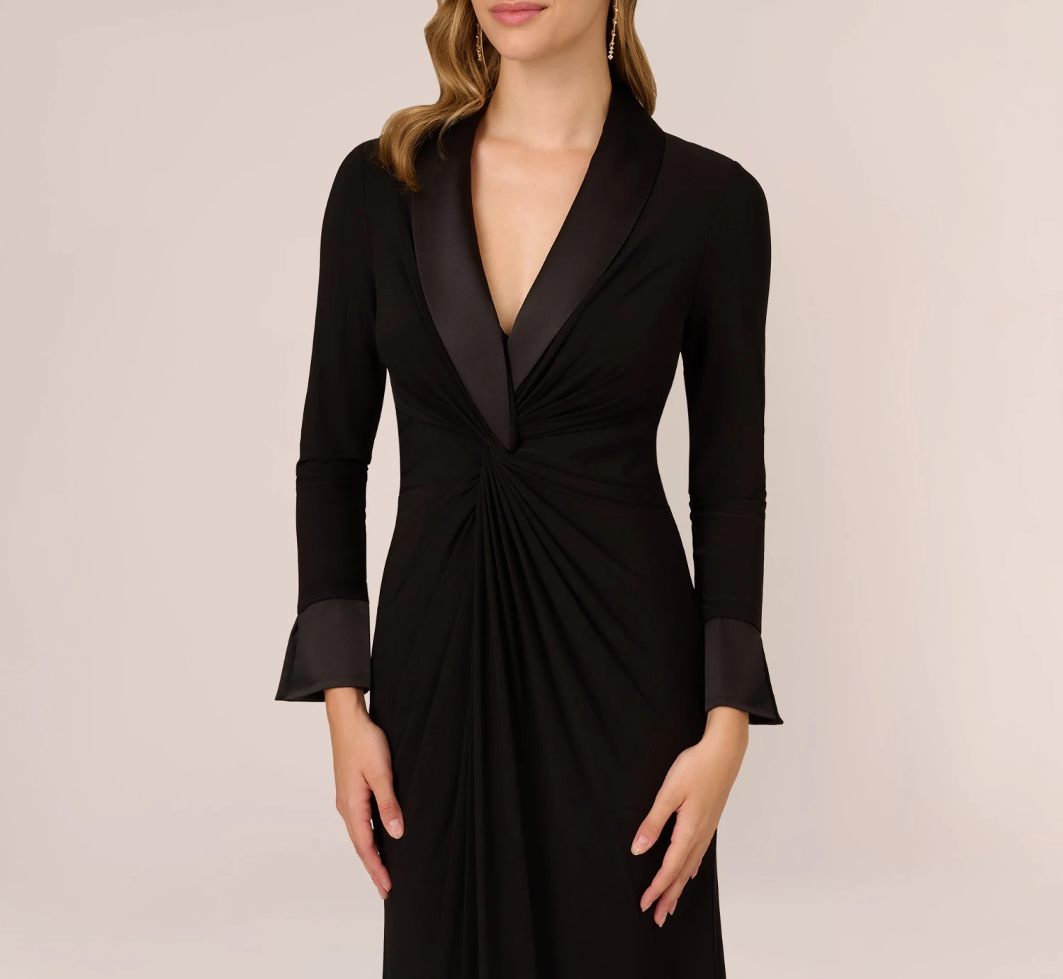 Adrianna Papell Tuxedo Mermaid Gown In Black 3 Adrianna Papell Tuxedo Mermaid Gown In Black - Image 3