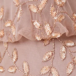 Adrianna Papell Hand Beaded Long Blouson Mermaid Gown In Steel Rose 11 Adrianna Papell Hand Beaded Long Blouson Mermaid Gown In Steel Rose -Glam Mirth Sales AP1E208913 BA696 Regular Alternate