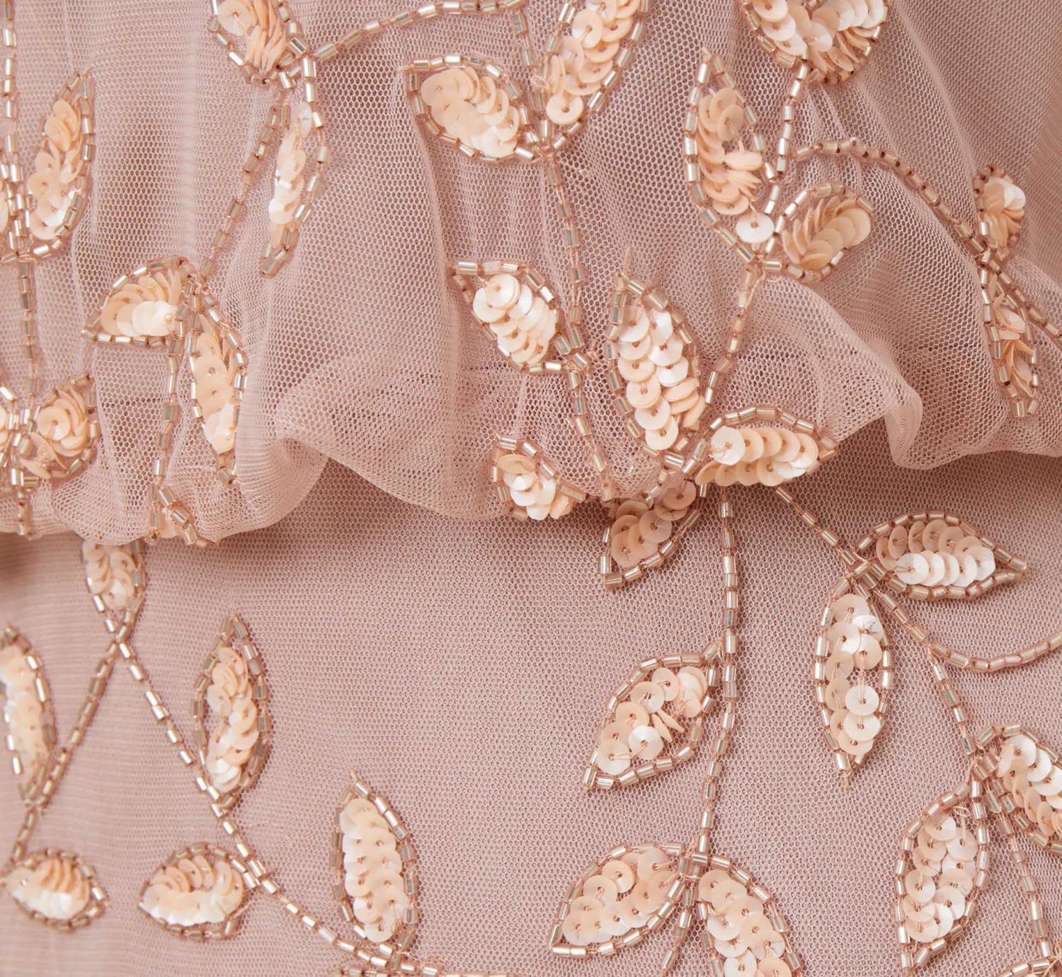 Adrianna Papell Hand Beaded Long Blouson Mermaid Gown In Steel Rose 6 Adrianna Papell Hand Beaded Long Blouson Mermaid Gown In Steel Rose - Image 6